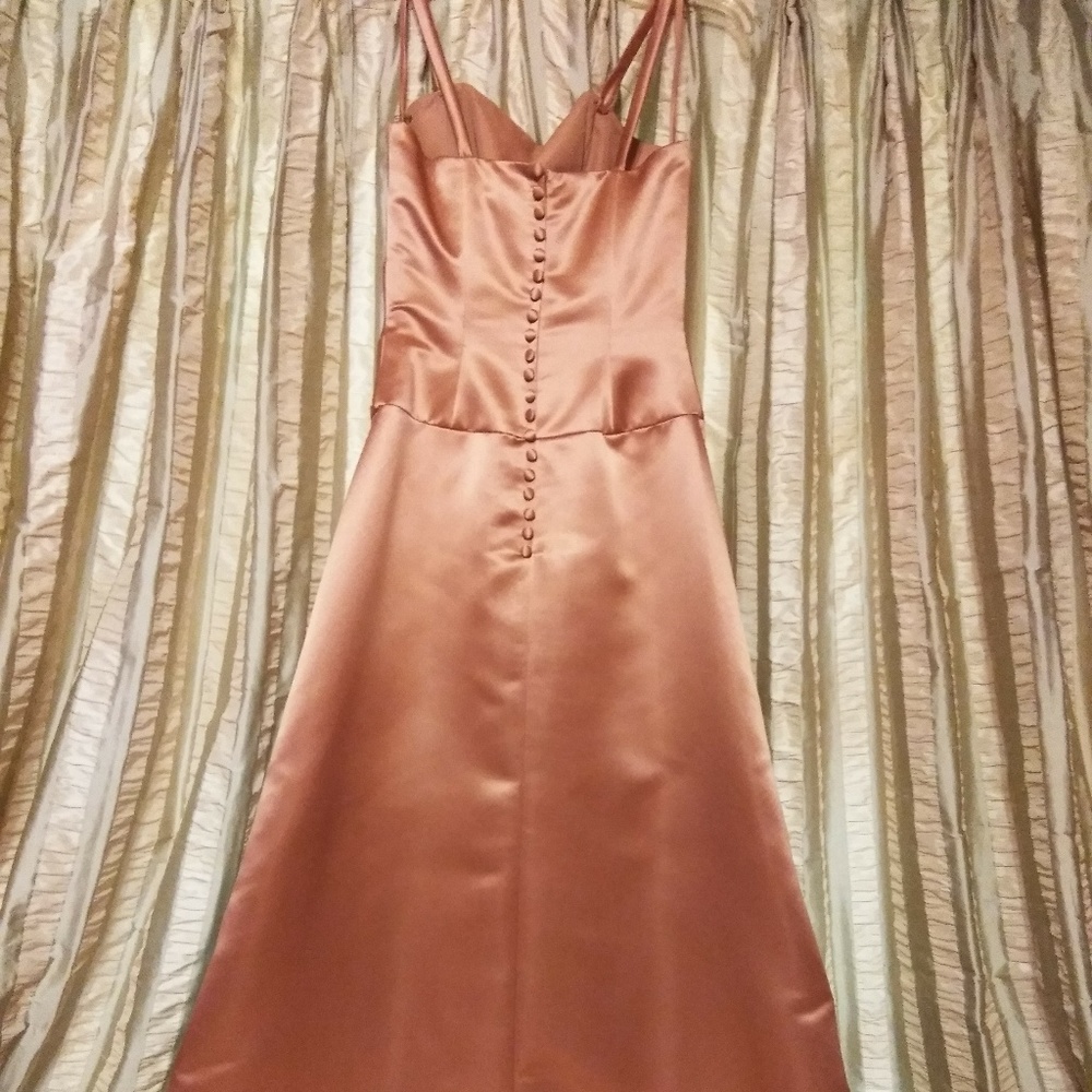 Size 6 Bella Formals Bronze Bridesmaid Dress - Picture 7 of 8